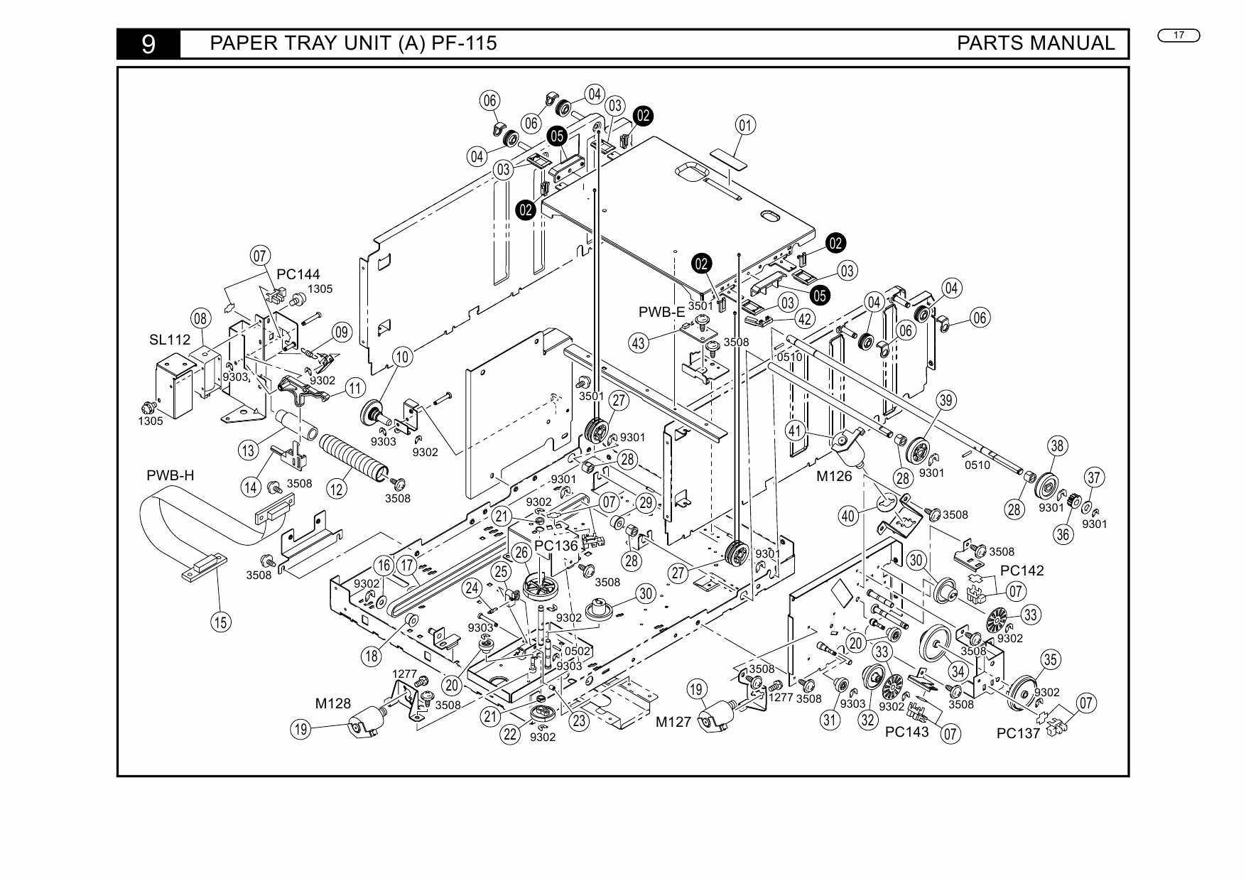 Konica-Minolta Options PF-115 208 7D Parts Manual-3